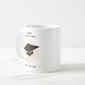 おもしろいパーソナライズされた卒業 コーヒーマグカップ (正面左)