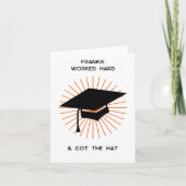 おもしろいパーソナライズされた卒業 案内状 (正面)