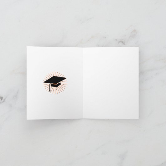 おもしろいパーソナライズされた卒業 案内状 (内部)