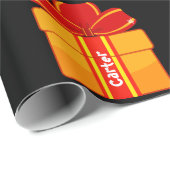 おもしろいパーソナライズされた名と年代誕生日 ラッピングペーパー (ロールコーナー)