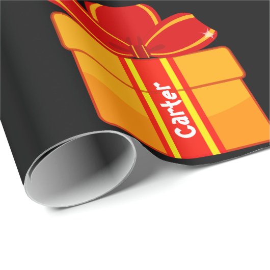 おもしろいパーソナライズされた名と年代誕生日 ラッピングペーパー (ロールコーナー)