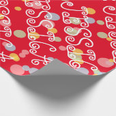 おもしろいパーソナライズされた名のラッピング紙子供へ ラッピングペーパー (角)