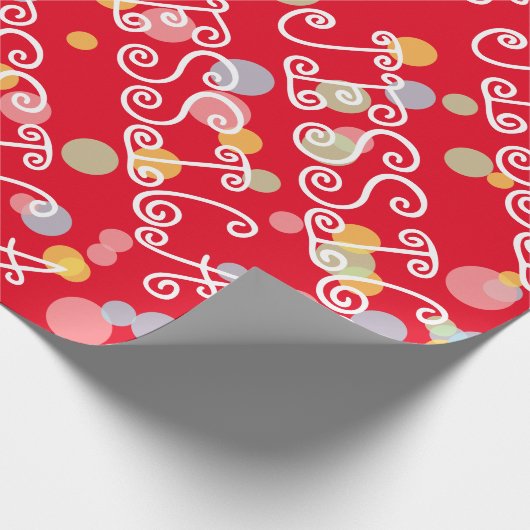 おもしろいパーソナライズされた名のラッピング紙子供へ ラッピングペーパー (角)