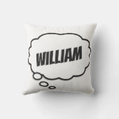 おもしろいパーソナライズされた名漫画帳 クッション (裏面)