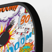 おもしろいパーソナライズされた名漫画帳 ピックルボールラケット (左詳細)