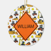 おもしろいパーソナライズされた建築車型 セラミックオーナメント (左)