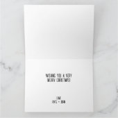 おもしろいパーソナライズされた文字&イメージクリスマス サンキューカード (内部)