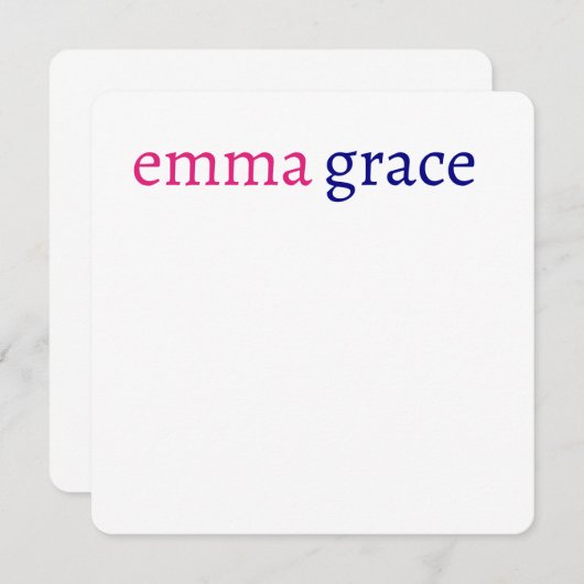 おもしろいパーソナライズされた文房具 招待状 (正面/裏面)