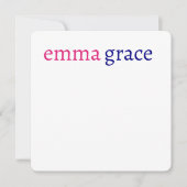 おもしろいパーソナライズされた文房具 招待状 (正面)