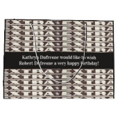 おもしろいパーソナライズされた新聞の見出し ラージペーパーバッグ (裏面)