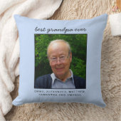 おもしろいパーソナライズされた最高のGrandpa Ever Photo クッション (ブランケット)
