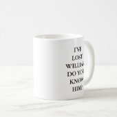 おもしろいパーソナライズされた漫画失った コーヒーマグカップ (正面右)