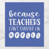 おもしろいパーソナライズされた生き延び先生 ワインラベル (シングルラベル)