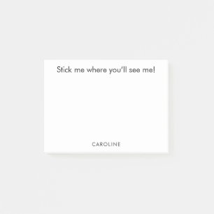 おもしろいパーソナライズされた白黒あり忘れ ポストイット