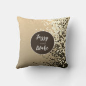 おもしろいパーソナライズされた紙吹雪装飾用クッション クッション (裏面)