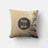 おもしろいパーソナライズされた紙吹雪装飾用クッション クッション (正面)
