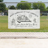 おもしろいパーソナライズされた素朴キャンプ 横断幕 (インサイチュ)