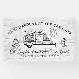 おもしろいパーソナライズされた素朴キャンプ 横断幕