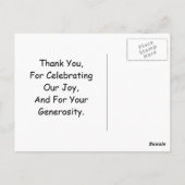 おもしろいパーソナライズされた結婚ヴィンテージ ポストカード (裏面)