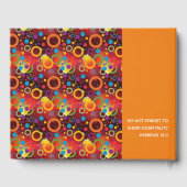 おもしろいパーソナライズされた聖なる書物、 経典オレンジサークル ゲストブック (裏面)