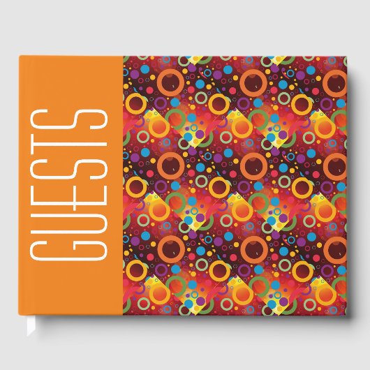 おもしろいパーソナライズされた聖なる書物、 経典オレンジサークル ゲストブック (正面)