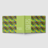 おもしろいパーソナライズされた聖なる書物、 経典グリーンサークル ゲストブック (全面)