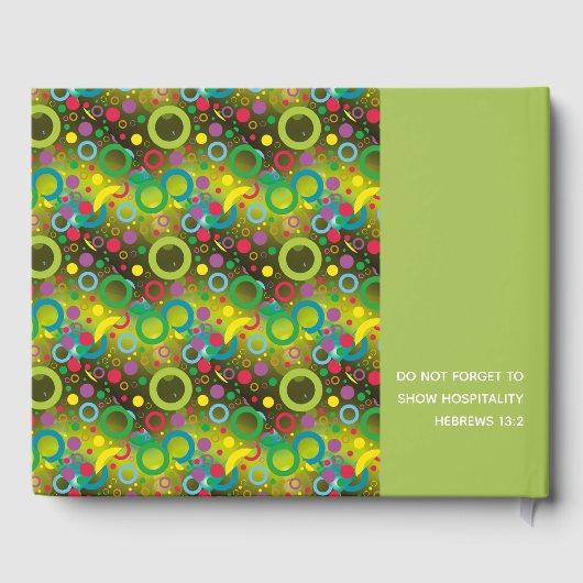 おもしろいパーソナライズされた聖なる書物、 経典グリーンサークル ゲストブック (裏面)