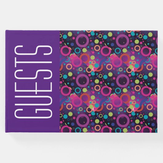 おもしろいパーソナライズされた聖なる書物、 経典パープルサークル ゲストブック (正面)