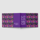 おもしろいパーソナライズされた聖なる書物、 経典パープルサークル ゲストブック (全面)