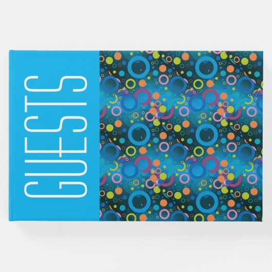 おもしろいパーソナライズされた聖なる書物、 経典ブルーサークル ゲストブック (正面)