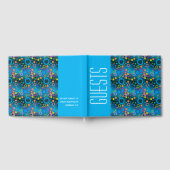 おもしろいパーソナライズされた聖なる書物、 経典ブルーサークル ゲストブック (全面)