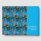 おもしろいパーソナライズされた聖なる書物、 経典ブルーサークル ゲストブック (裏面)