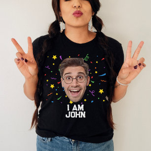 おもしろいパーソナライズされた誕生日カスタム写真 Tシャツ