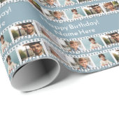 おもしろいパーソナライズされた誕生日12-Photoフィルムネガ ラッピングペーパー (ロールコーナー)