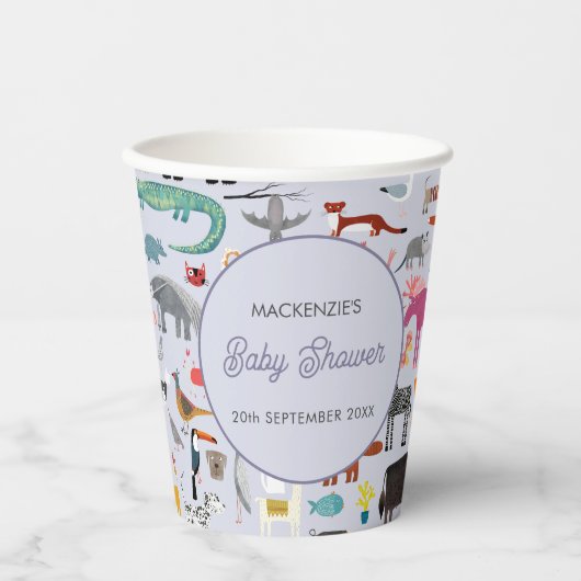 おもしろいパーソナライズされた赤ちゃんシャワー 紙コップ (正面)