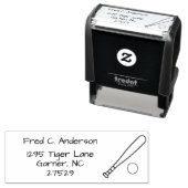 おもしろいパーソナライズされた野球差出人住所 セルフインキングスタンプ (インサイチュ)