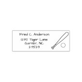 おもしろいパーソナライズされた野球差出人住所 セルフインキングスタンプ (デザイン)