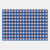 おもしろいパーソナライズされた雪だるまカスタム顔フォトクリスマス ラッピングペーパーシート (正面3)