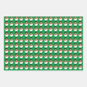 おもしろいパーソナライズされた雪だるまカスタム顔フォトクリスマス ラッピングペーパーシート (正面)