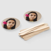 おもしろいパーソナライズされた顔のフォトプロップ ハンドファン (組立なし)