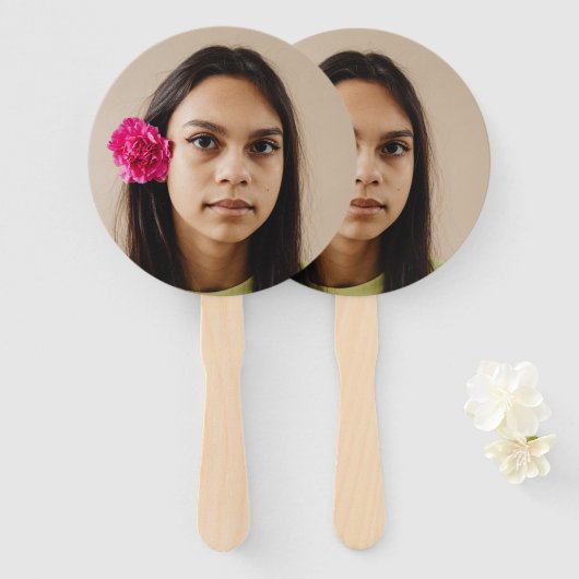 おもしろいパーソナライズされた顔のフォトプロップ ハンドファン (正面&裏面)