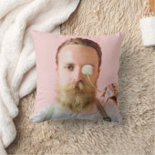 おもしろいパーソナライズされた顔カスタム写真 クッション (ブランケット)