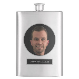 おもしろいパーソナライズされた顔 フラスク