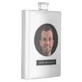 おもしろいパーソナライズされた顔 フラスク (右)