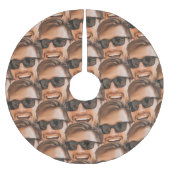 おもしろいパーソナライズされた顔 ブラッシュドポリエステルツリースカート (正面)