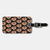 おもしろいパーソナライズされた顔 ラゲッジタグ (正面横)