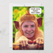 おもしろいパーソナライズされた顔 招待状 (正面)