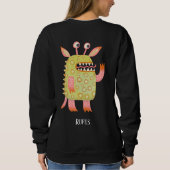 おもしろいパーソナライズされた類 スウェットシャツ (裏面)