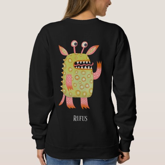 おもしろいパーソナライズされた類 スウェットシャツ (裏面)