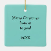 おもしろいパーソナライズされた飾り セラミックオーナメント (裏面)